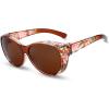 F560902 Brown/ Floral Flower Print
