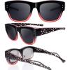 F612-crystal Black/ Light Burgundy for Large Glasses