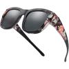 F615 Black/ Floral Flower Print