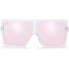 imageThe Fresh Large Oversized Fashion Square Flat Top Sunglasses  Exquisite Packaging5shiny Crystal