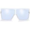 imageThe Fresh Large Oversized Fashion Square Flat Top Sunglasses  Exquisite Packaging6shiny Crystal