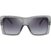 imageThe Fresh Large Oversized Fashion Square Flat Top Sunglasses  Exquisite Packaging732603 Crystal Grey