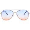 imageThe Fresh Oversize Rimless Ocean Color Lens Aviator Sunglasses Gift Box3gold