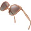 imageThe Fresh Polarized Cat Eye Designer Retro Vintage Sunglasses FR17264PLight Brown  Brown Gradient