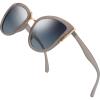 imageThe Fresh Polarized Cat Eye Designer Retro Vintage Sunglasses FR17264PLight Grey Beige  Grey Gradient