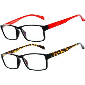 imageThe Fresh 2 Pack Computer Reading Glasses Against Eye Strain Fatigue Dry Eyes Anti Blue Light Glare
