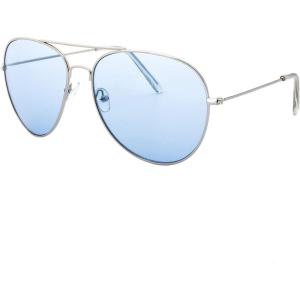 imageThe Fresh Classic Aviator Frame Light Color Lens XL Oversized Sunglasses Gift Box4ssilver