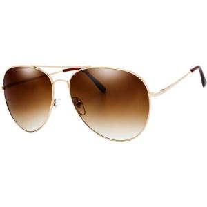 imageThe Fresh Classic Aviator Frame Light Color Lens XL Oversized Sunglasses Gift Box7glod