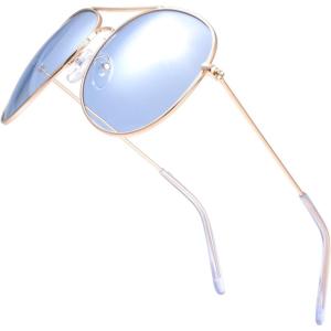 imageThe Fresh Classic Aviator Frame Light Color Lens XL Oversized Sunglasses Gift BoxGold