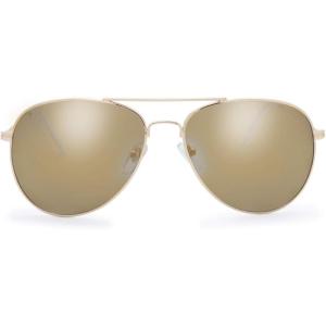 imageThe Fresh Classic Metal Frame Mirror Lens Aviator Sunglasses with Gift Box09gold