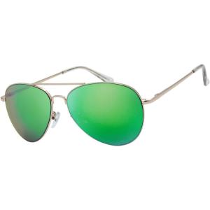 imageThe Fresh Classic Metal Frame Mirror Lens Aviator Sunglasses with Gift Box32gold Spring Temple