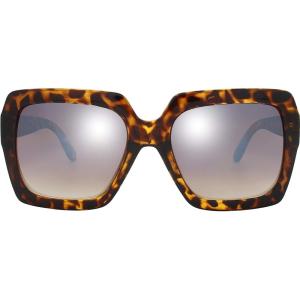 imageThe Fresh Classic Square Oversized Frame Sunglasses Retro Fashion Designer Collection4tortoise