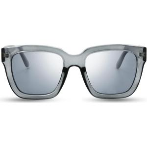 imageThe Fresh Flat Lens Retro Oversized Square Sunglasses for Women4crystal Grey