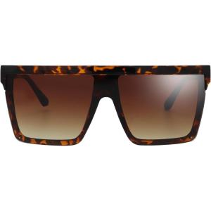 imageThe Fresh Flat Top Square One Piece Sunglasses Sunnies Shades Goggle Siamese Lens735802 Demi  Brown Gradient