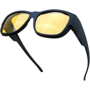 imageThe Fresh High Definition Polarized Wrap Around Shield Sunglasses for Glasses  Leather Eyeglasses CaseF213nrubber Black