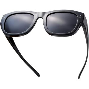 imageThe Fresh High Definition Polarized Wrap Around Shield Sunglasses for Glasses  Leather Eyeglasses CaseF605black