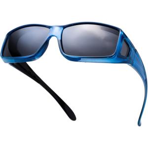 imageThe Fresh High Definition Polarized Wrap Around Shield Sunglasses for Glasses  Leather Eyeglasses CaseF703crystal Blue
