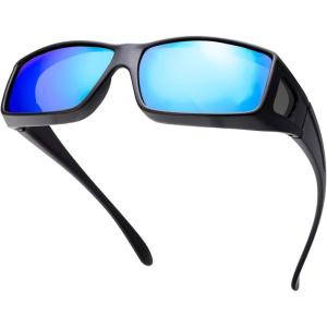 imageThe Fresh High Definition Polarized Wrap Around Shield Sunglasses for Glasses  Leather Eyeglasses CaseF705matte Black