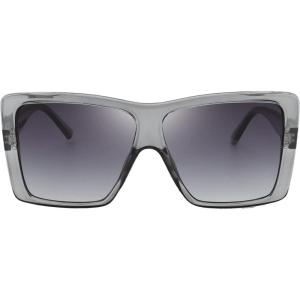 imageThe Fresh Large Oversized Fashion Square Flat Top Sunglasses  Exquisite Packaging732603 Crystal Grey