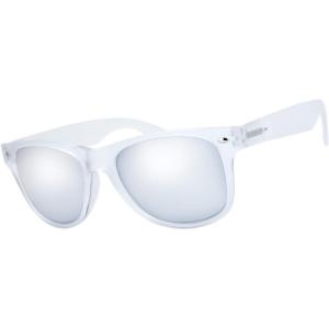 imageThe Fresh Matte Frosted Frame Reflective Colored Mirror Lens Spring Temple Horn Rimmed Sunglasses Gift Box4frost