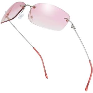 imageThe Fresh Minimalist Small Rectangular Sunglasses Clear Eyewear  Exquisite Packaging101silver  Gradient Light Burgundy