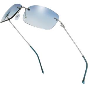 imageThe Fresh Minimalist Small Rectangular Sunglasses Clear Eyewear  Exquisite Packaging102silver  Gradient Blue