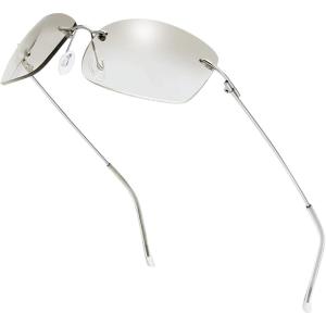 imageThe Fresh Minimalist Small Rectangular Sunglasses Clear Eyewear  Exquisite Packaging1mcsilver  Clear