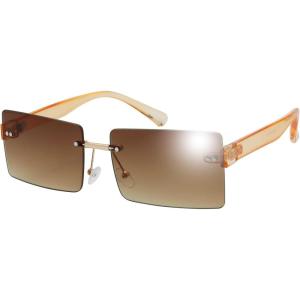 imageThe Fresh Minimalist Small Rectangular Sunglasses Clear Eyewear  Exquisite Packaging401501gold  Gradient Brown
