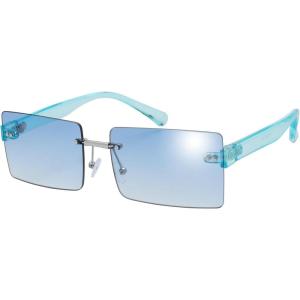 imageThe Fresh Minimalist Small Rectangular Sunglasses Clear Eyewear  Exquisite Packaging401503silver  Gradient Blue