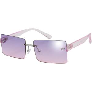 imageThe Fresh Minimalist Small Rectangular Sunglasses Clear Eyewear  Exquisite Packaging401504silver  PurplePink