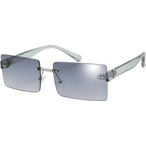 imageThe Fresh Minimalist Small Rectangular Sunglasses Clear Eyewear  Exquisite Packaging401505silver  Gradient Grey