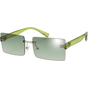 imageThe Fresh Minimalist Small Rectangular Sunglasses Clear Eyewear  Exquisite Packaging401506silver  Gradient Green