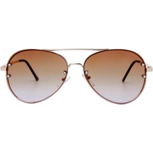 imageThe Fresh Oversize Rimless Ocean Color Lens Aviator Sunglasses Gift Box1gold