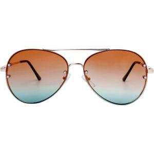 imageThe Fresh Oversize Rimless Ocean Color Lens Aviator Sunglasses Gift Box5gold