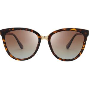 imageThe Fresh Polarized Cat Eye Designer Tip Pointed Sunglasses FR17266PDemi  Brown Gradient