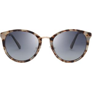 imageThe Fresh Polarized Classic Round Style Tip Pointed Sunglasses Vintage Trendy FR16124PDark Demi  Grey Gradient