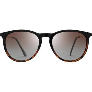 imageThe Fresh Polarized Classic Round Style Tip Pointed Sunglasses Vintage Trendy FR16124PDemi  Brown Gradient
