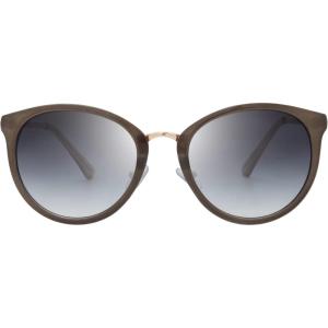 imageThe Fresh Polarized Classic Round Style Tip Pointed Sunglasses Vintage Trendy FR16124PShiny Grey Beige  Grey Gradient