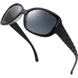 imageThe Fresh Polarized Vintage Classic Square Trendy Sunglasses  Exquisite PackagingBlackGrey  Grey Gradient