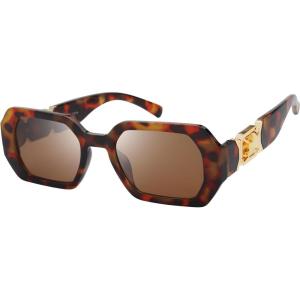 imageThe Fresh Trendy Women Hot Fashion Rhinestones Sunnies Sunglasses  Exquisite Packaging  FR17406R02demi  Brown