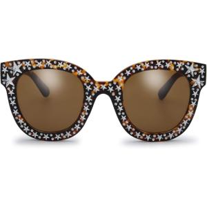 imageThe Fresh Women Cat eye Crystal Shades Sunglasses Gift Box2demi