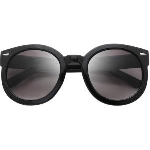 imageThe Fresh Womens Designer Inspired Oversized Round Circle Sunglasses Retro Fashion Style1black