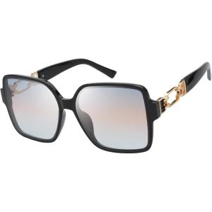 imageThe Fresh Womens Oversized Square Hybrid Butterfly Fashion Sunglasses  Exquisite Packaging738901black  BlueOrangeLight Gray
