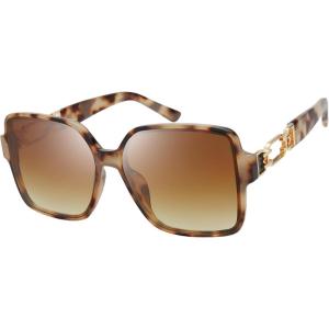 imageThe Fresh Womens Oversized Square Hybrid Butterfly Fashion Sunglasses  Exquisite Packaging738903demi  Gradient Brown