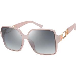 imageThe Fresh Womens Oversized Square Hybrid Butterfly Fashion Sunglasses  Exquisite Packaging738906crystal Pink  Gradient Grey