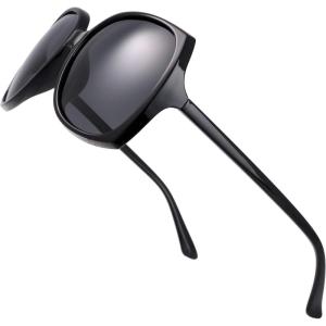 imageThe Fresh Womens Oversized Square Jackie O Cat Eye Hybrid Butterfly Fashion Sunglasses  Exquisite Packaging723301black
