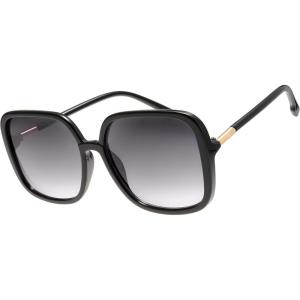 imageThe Fresh Womens Oversized Square Jackie O Cat Eye Hybrid Butterfly Fashion Sunglasses  Exquisite Packaging730003 Black