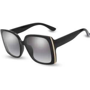 imageThe Fresh Womens Oversized Square Jackie O Cat Eye Hybrid Butterfly Fashion Sunglasses  Exquisite Packaging731701black