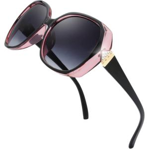 imageThe Fresh Womens Oversized Square Jackie O Cat Eye Hybrid Butterfly Fashion Sunglasses  Exquisite Packaging732705 Crystal Burgundy