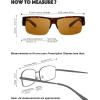 imageThe Fresh High definition Polarized Wrap Around Semirimless Sunglasses for Prescription Glasses  Gift Box Package